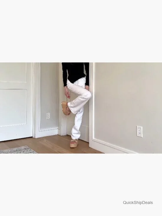 Raffia Platform Sandals Women Espadrille Wedges Slingback Ankle Strappy - Picture 7 of 7